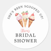 Ze Is Opgeschept Ijs Bruiloft Feestje  Ronde Sticker (Voorkant)