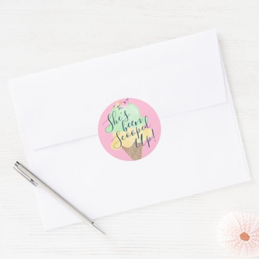 Ze Is Opgeschept Ijs Roze Stickers (Envelop)