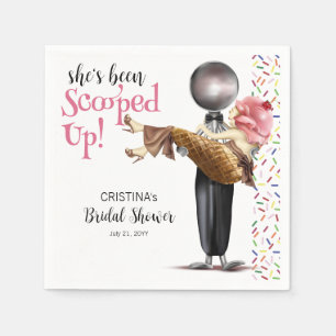 Ze Is Opgeschept Met Aardbei-Ijs Servet