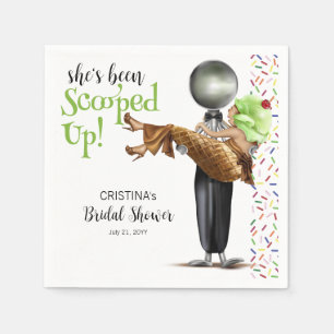 Ze Is Opgeschept Met Chocolade Ijs Servet