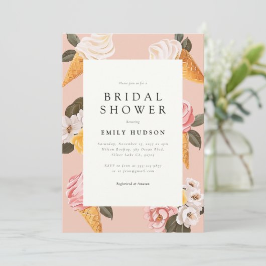 Ze is opgeslokt in de Bridal Shower-uitnodiging Kaart (Staand voorkant)