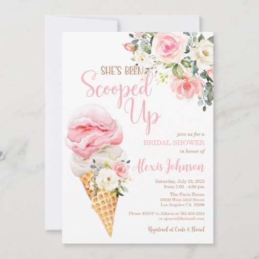 Ze is opgeslokt in de Bridal Shower-uitnodiging Kaart (Voorkant)