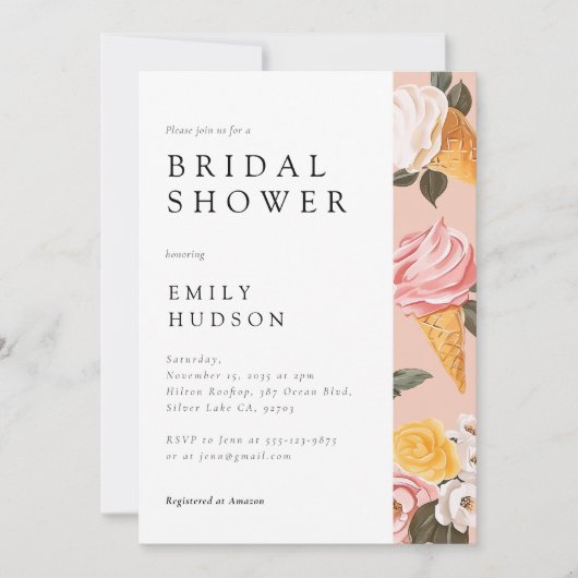 Ze is opgeslokt in de Bridal Shower-uitnodiging Kaart (Voorkant)