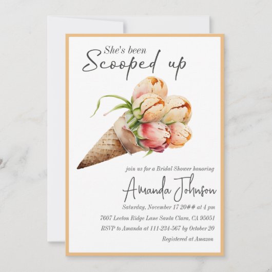 Ze is opgeslokt met Floral Vrijgezellenfeest. Kaart (Voorkant)