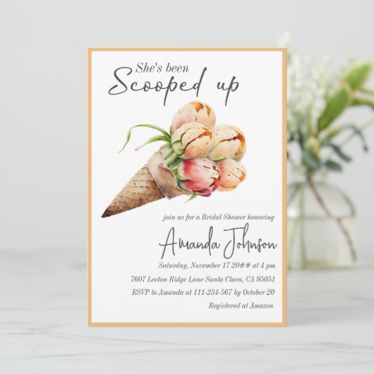 Ze is opgeslokt met Floral Vrijgezellenfeest. Kaart (Staand voorkant)