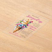 Ze is opgeslokt met ijscream-Vrijgezellenfeest Acryl Uitnodigingen (Laagn)