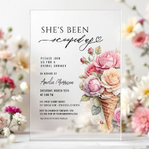 Ze is opgeslokt met ijscream-Vrijgezellenfeest Acryl Uitnodigingen