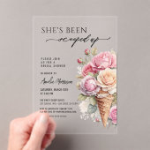 Ze is opgeslokt met ijscream-Vrijgezellenfeest Acryl Uitnodigingen (Insitu (Draagbaar))