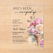 Ze is opgeslokt met ijscream-Vrijgezellenfeest Acryl Uitnodigingen (Voorkant)