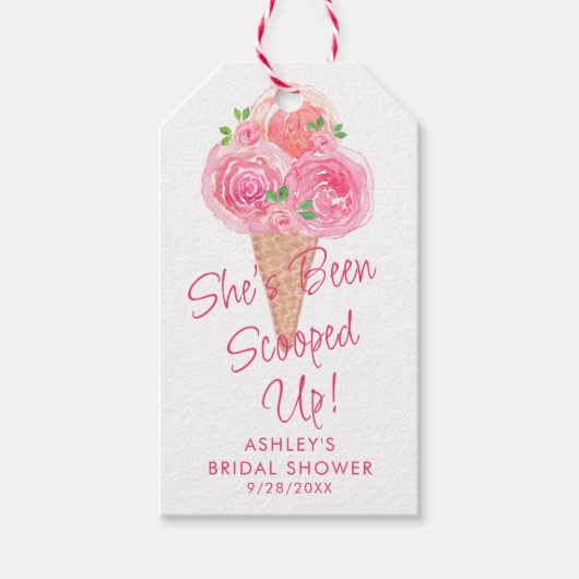 Ze is opgeslokt met ijscream-Vrijgezellenfeest Cadeaulabel (Voorkant)