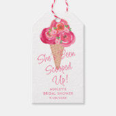 Ze is opgeslokt met ijscream-Vrijgezellenfeest Cadeaulabel (Voorkant)