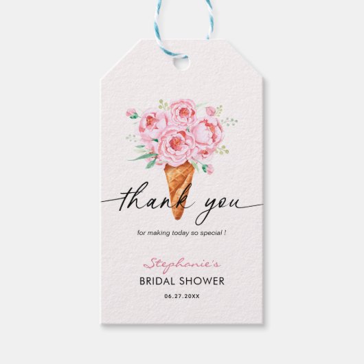 Ze is opgeslokt met ijscream-Vrijgezellenfeest Cadeaulabel (Voorkant)