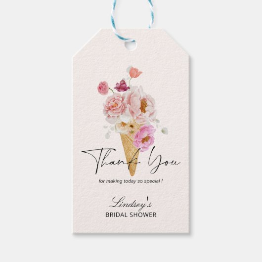 Ze is opgeslokt met ijscream-Vrijgezellenfeest Cadeaulabel (Voorkant)