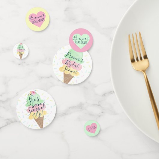 Ze is opgeslokt met ijscream-Vrijgezellenfeest Confetti (Groep)