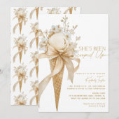 Ze is opgeslokt met ijscream-Vrijgezellenfeest Kaart (Voorkant / Achterkant)