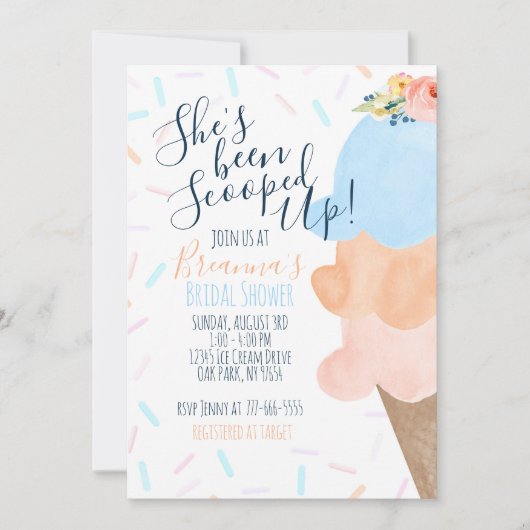 Ze is opgeslokt met ijscream-Vrijgezellenfeest Kaart (Voorkant)