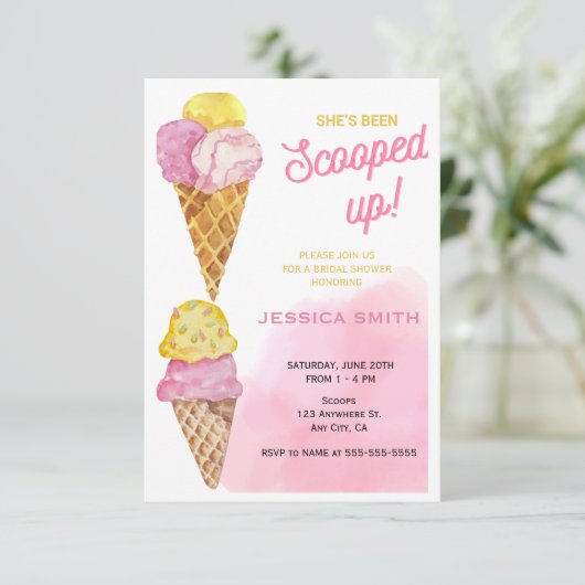 Ze is opgeslokt met ijscream-Vrijgezellenfeest Kaart (Staand voorkant)