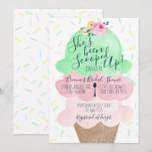 Ze is opgeslokt met ijscream-Vrijgezellenfeest Kaart (Voorkant / Achterkant)