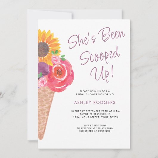 Ze is opgeslokt met ijscream-Vrijgezellenfeest Kaart (Voorkant)