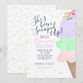 Ze is opgeslokt met ijscream-Vrijgezellenfeest Kaart (Voorkant / Achterkant)