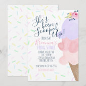 Ze is opgeslokt met ijscream-Vrijgezellenfeest Kaart (Voorkant / Achterkant)