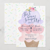 Ze is opgeslokt met ijscream-Vrijgezellenfeest Kaart (Voorkant / Achterkant)