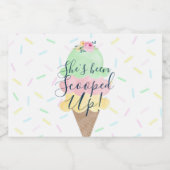 Ze is opgeslokt met ijscream-Vrijgezellenfeest Likeurfles Etiket (Enkel label)