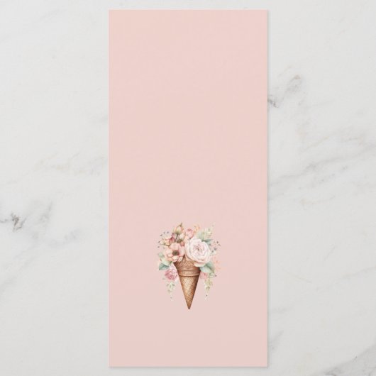 Ze is opgeslokt met ijscream-Vrijgezellenfeest Menu (Achterkant)