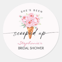 Ze is opgeslokt met ijscream-Vrijgezellenfeest Ronde Sticker