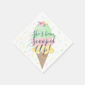 Ze is opgeslokt met ijscream-Vrijgezellenfeest Servet (Hoek)