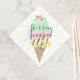 Ze is opgeslokt met ijscream-Vrijgezellenfeest Servet