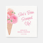 Ze is opgeslokt met ijscream-Vrijgezellenfeest Servet (Voorkant)