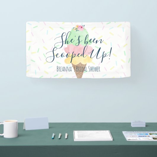 Ze is opgeslokt met ijscream-Vrijgezellenfeest Spandoek (Beurs)