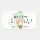 Ze is opgeslokt met ijscream-Vrijgezellenfeest Spandoek (Horizontaal)