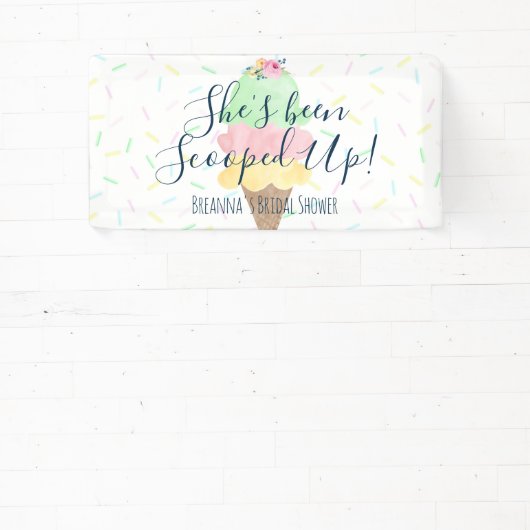 Ze is opgeslokt met ijscream-Vrijgezellenfeest Spandoek (Insitu)