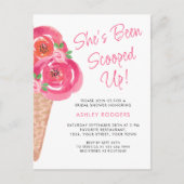 Ze is opgeslokt met ijscream-Vrijgezellenfeest Uitnodiging Briefkaart (Voorkant)