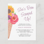 Ze is opgeslokt met ijscream-Vrijgezellenfeest Uitnodiging Briefkaart (Voorkant)