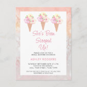 Ze is opgeslokt met ijscream-Vrijgezellenfeest Uitnodiging Briefkaart (Voorkant)