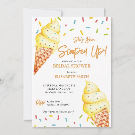 Ze is opgevoed met ijs vrijgezellenfeest kaart (Voorkant)