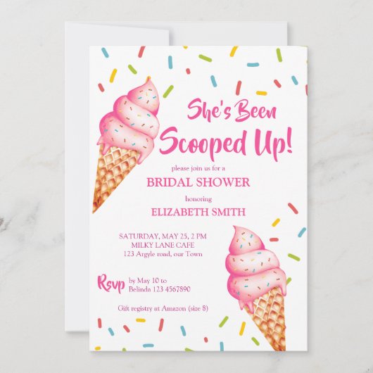 Ze is opgevoed met ijs vrijgezellenfeest kaart (Voorkant)