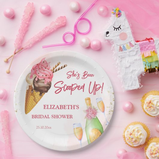 Ze is opgevoed met ijsbrunch papieren bordje (Feest)