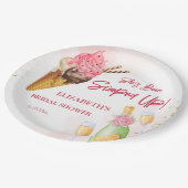 Ze is opgevoed met ijsbrunch papieren bordje (Gekanteld)