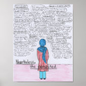 Ze is permanent (Hijabi) Poster (Voorkant)