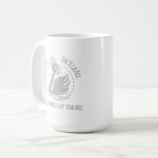 Ze is schoonheid Ze is Grace Grappige Sarcastische Koffiemok (Voorkant links)