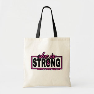 Ze is STERK... Borstkanker Tote Bag