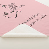 Ze is sterk-Brave Fierce Full Fire gepersonaliseer Sherpa Deken (3/4)