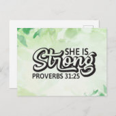 Ze is sterk briefkaart (Voorkant / Achterkant)