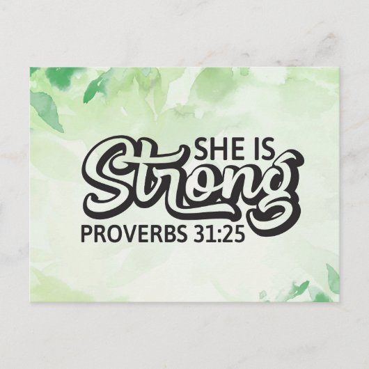 Ze is sterk briefkaart (Voorkant)