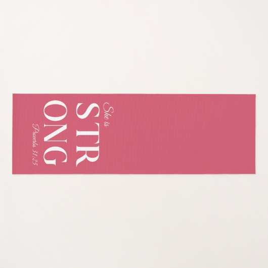 Ze is sterk Christelijk citaat Yogamat (Voorkant (horizontaal))