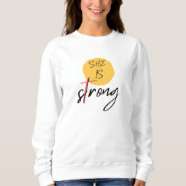 Ze Is Sterk Cross Grafisch T-Shirt